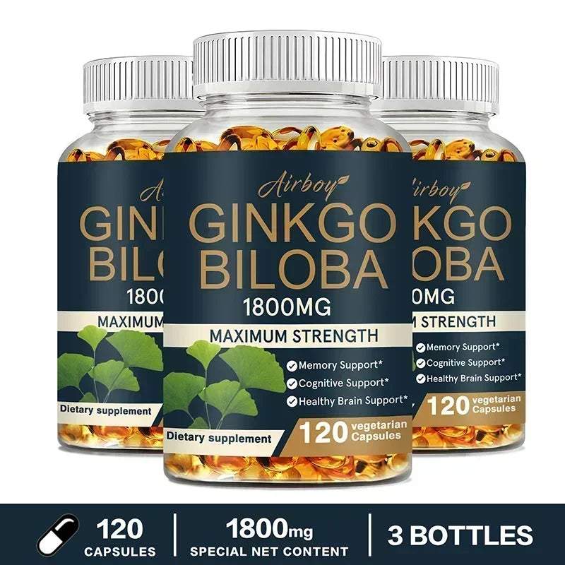 Organic Ginkgo Biloba Capsules Brand Xemenry Supports Brain Health