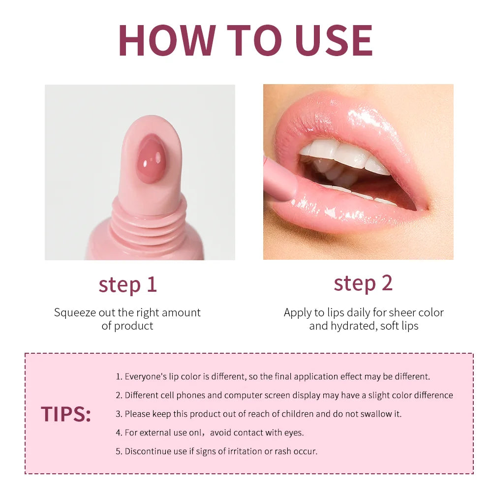Lakerain Moisturizing Tinted Lip Serum Long Lasting Hydration