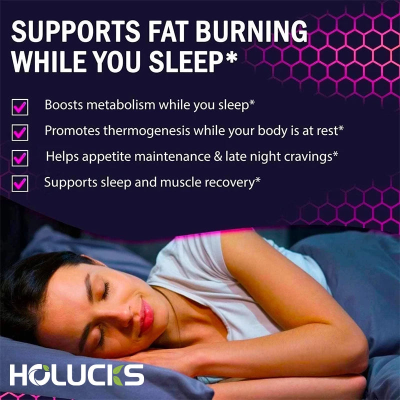 HOLUCKS Night Time Weight Loss Fat Burner Appetite Suppressant Capsules