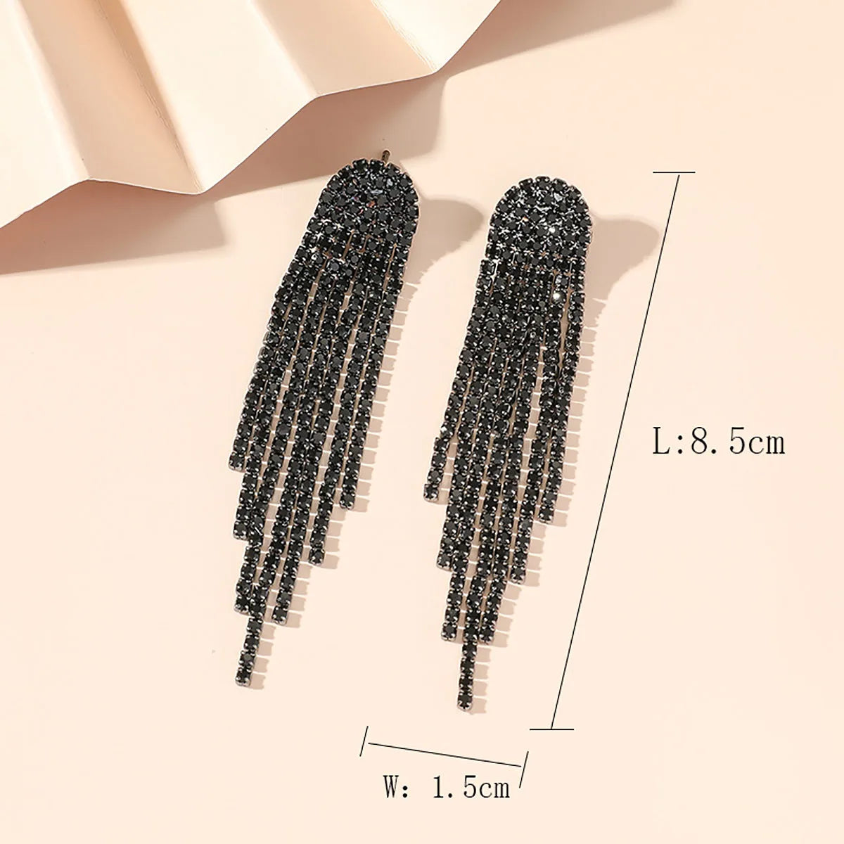 BLIJERYCN Crystal Tassel Drop Earrings For Women Bridal Party Jewelry