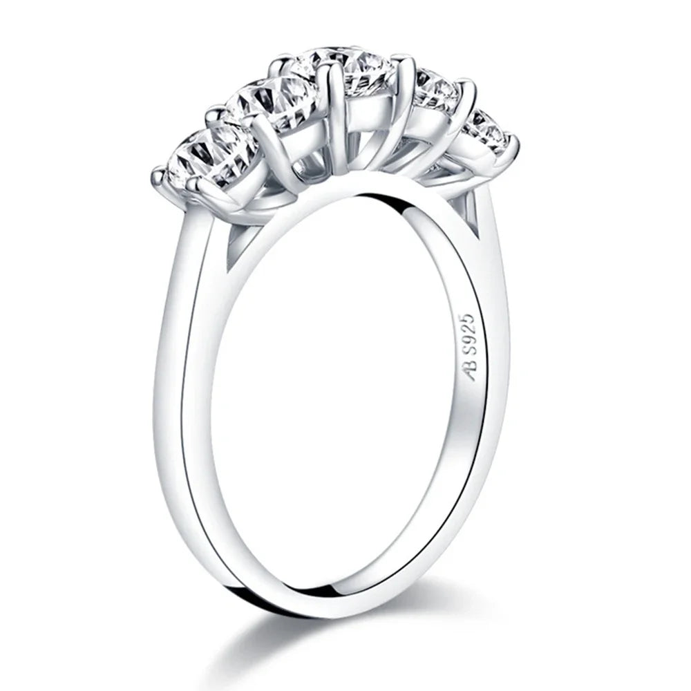 CBTBC Moissanite Ring 925 Sterling Silver Luxury Wedding Jewelry