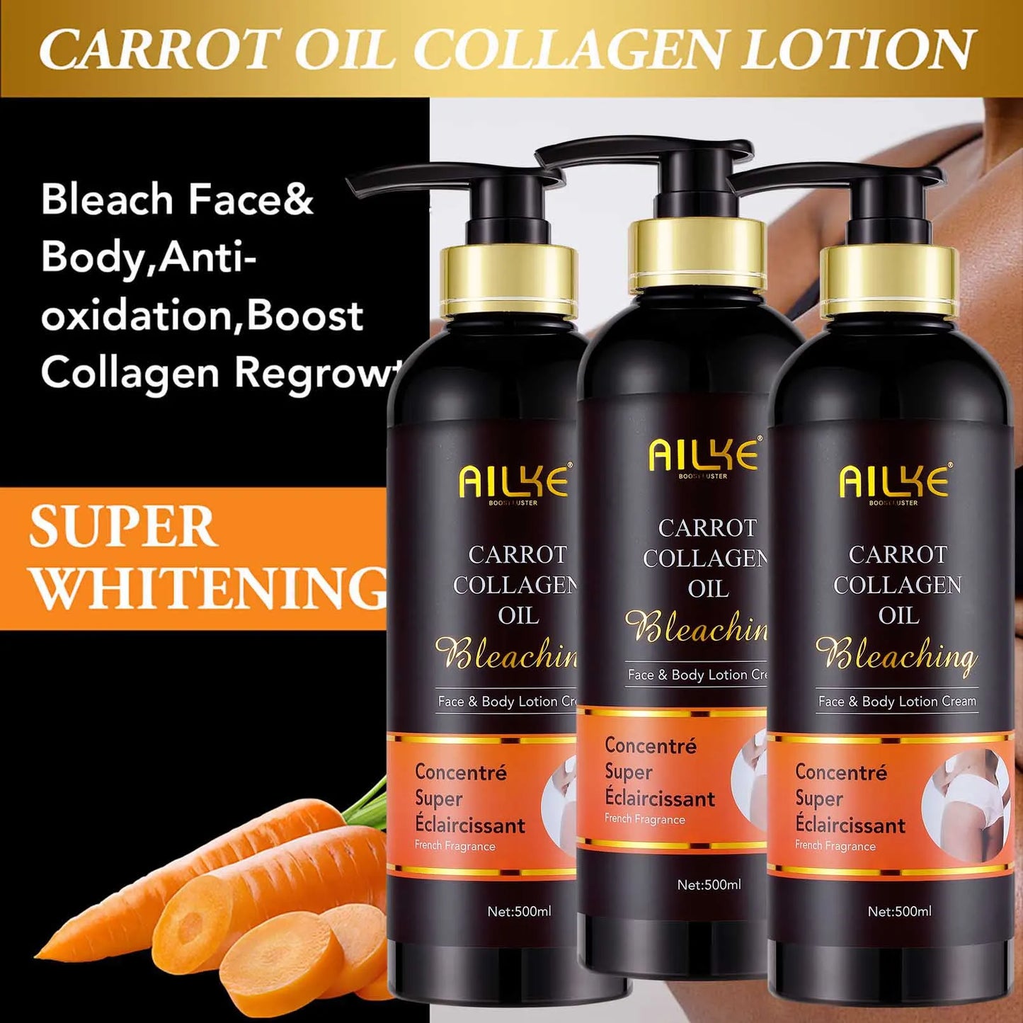 AILKE Collagen Skin Care Set Whitening Freckle Dark Spots