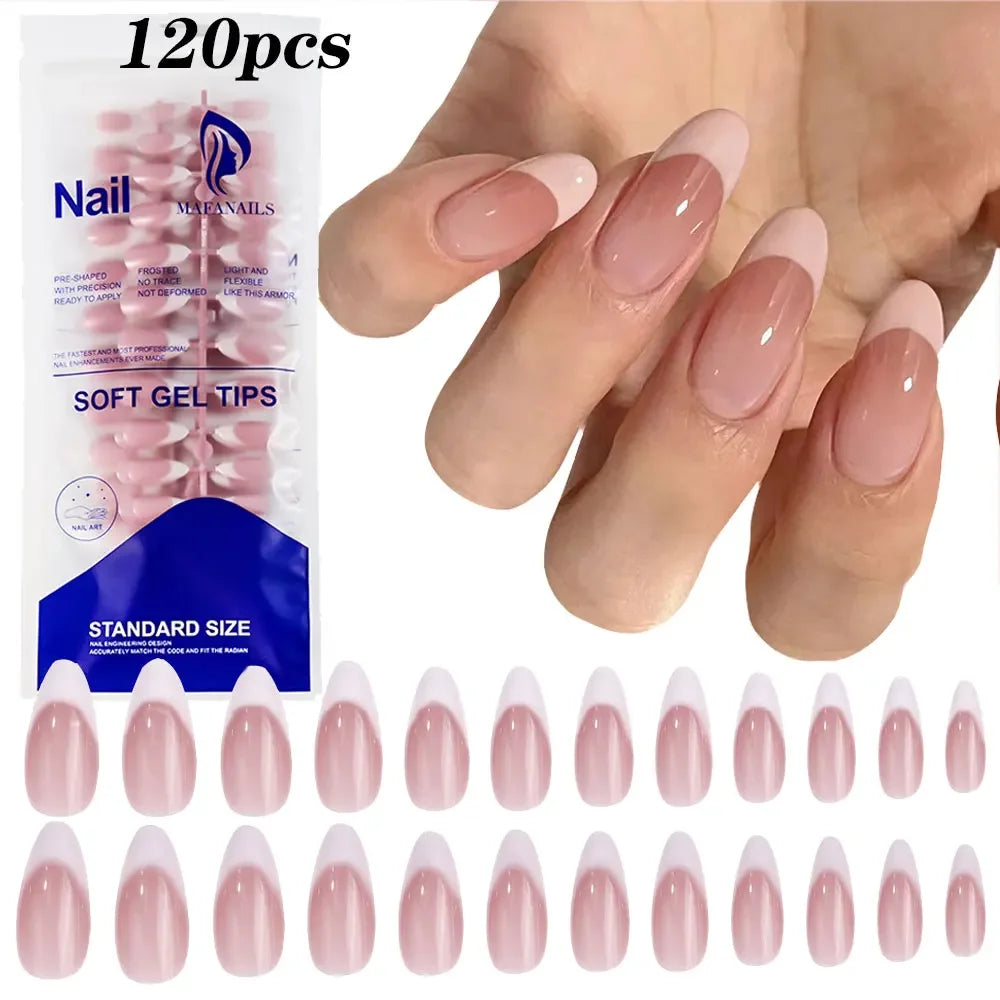 MingLee Coffin Press On Nails Set 120 Pieces Acrylic False Nails