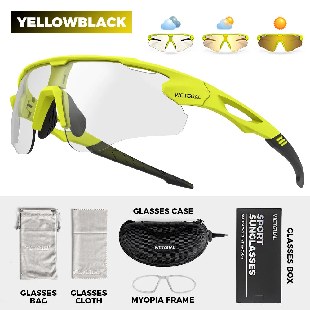 Victgoal Photochromic Cycling Sunglasses For Sports And UV400 Protection