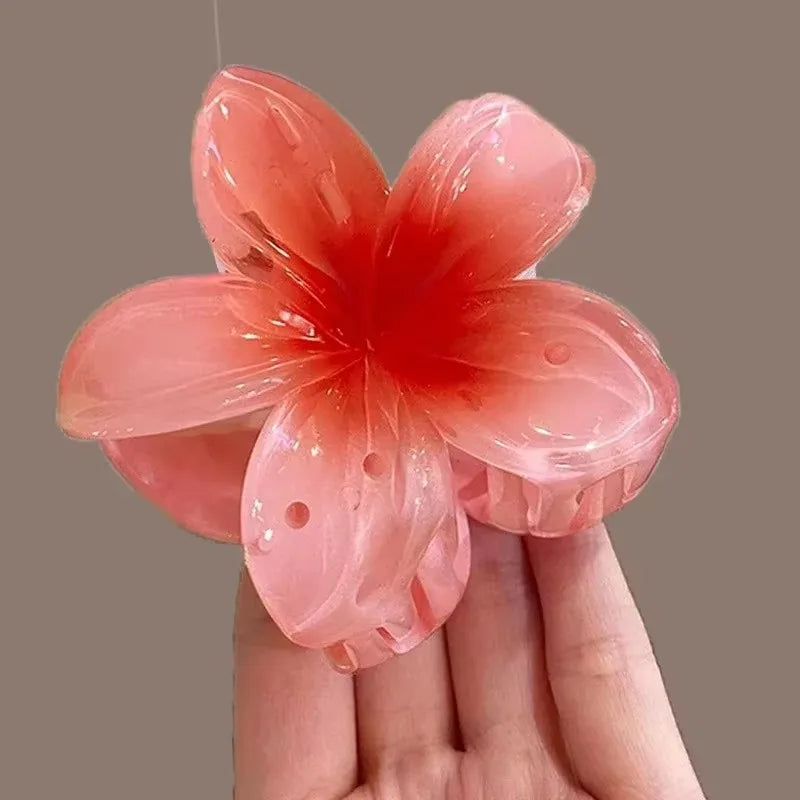 Hawaiian Flower Hair Claw Clips Large Claw For Thick And Thin Hair