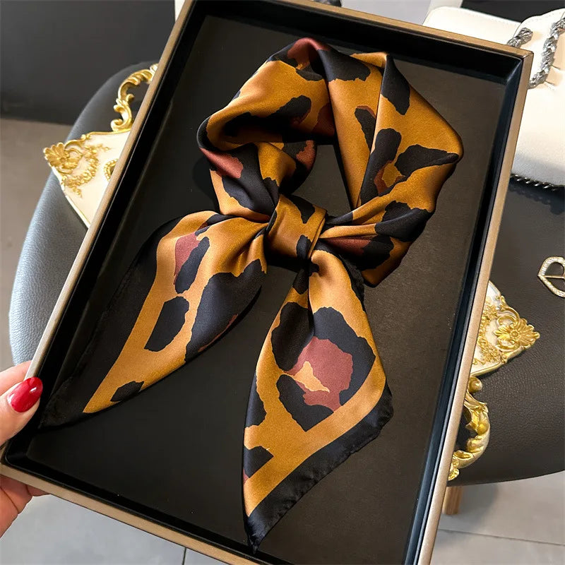 HYKMAIYW Satin Hair Scarf For Women Printed Square Headscarves
