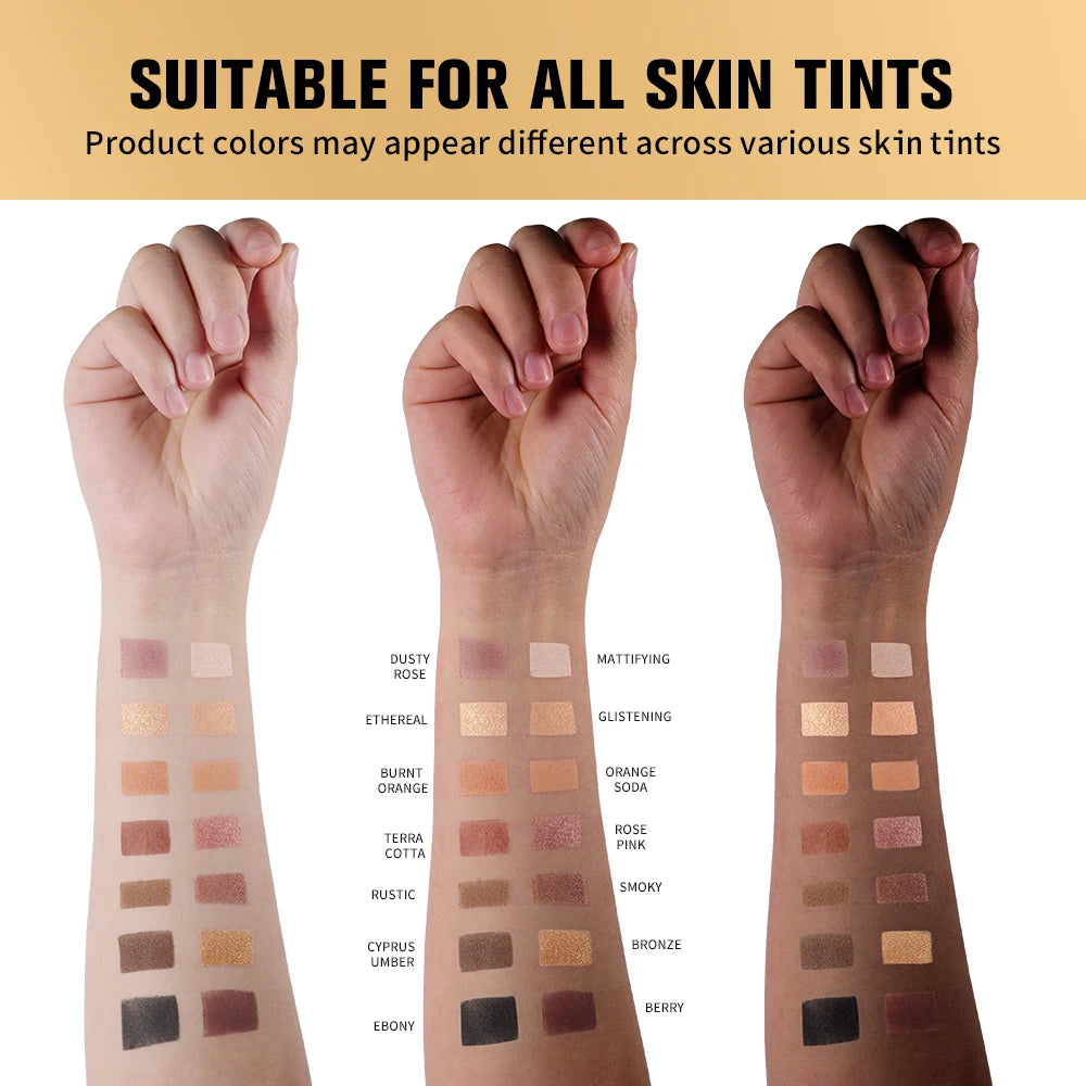 Lakerain Soft Glow Eyeshadow Palette Matte Shimmer Longwear