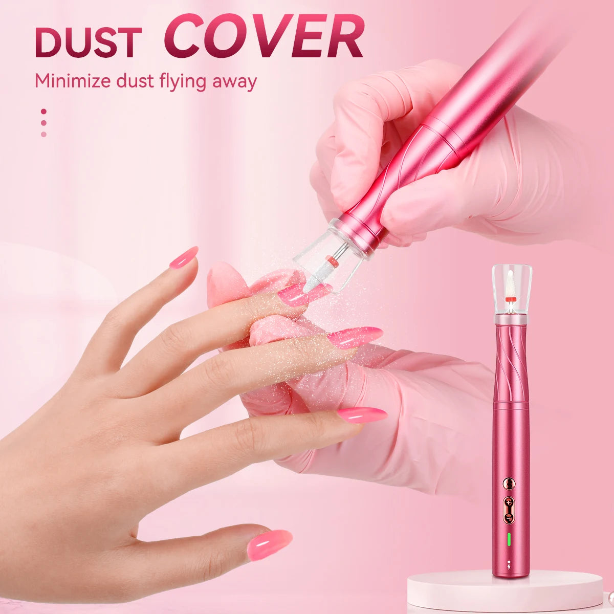 Electric Nail Drill 30000RPM With LED Light Manicure Machine