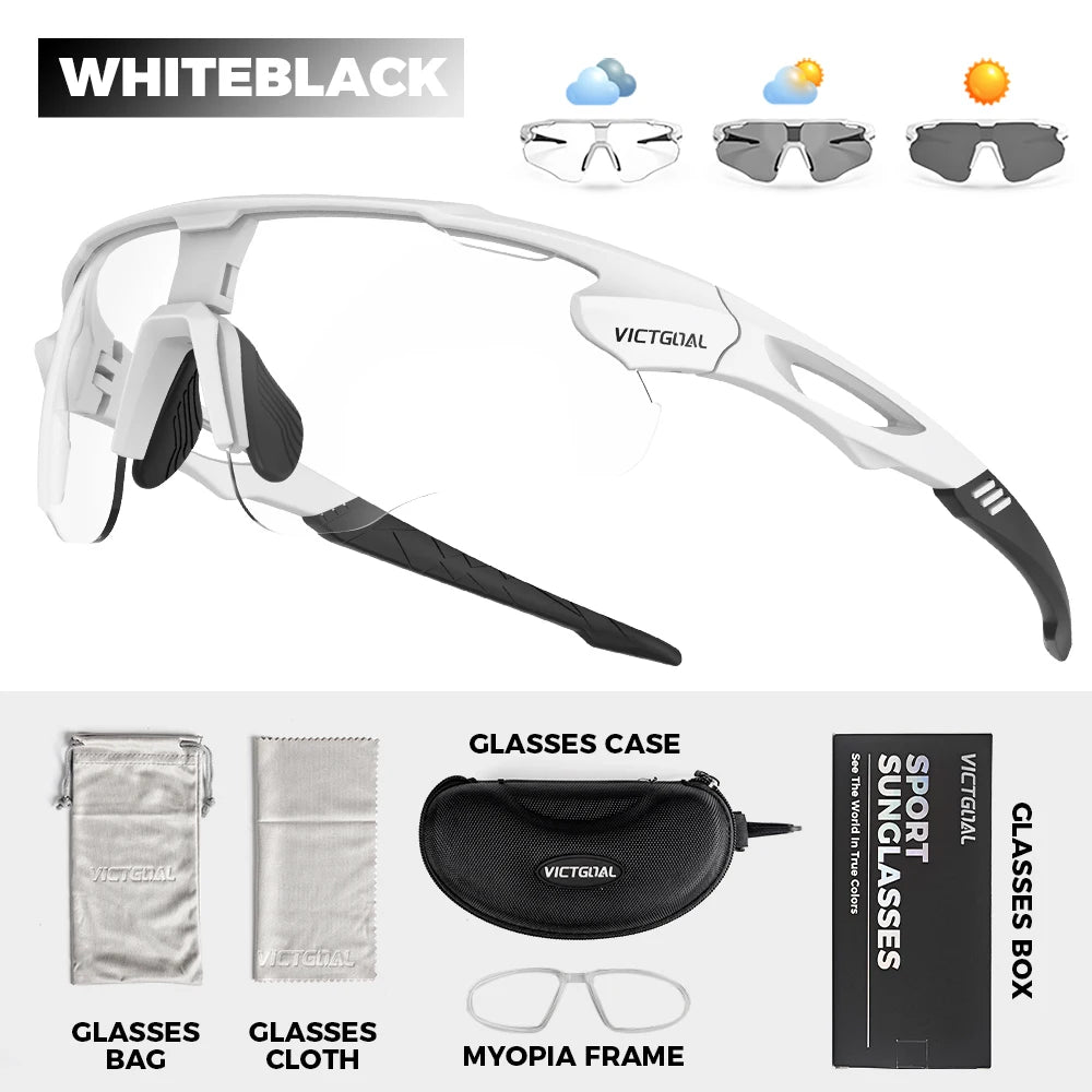 Victgoal Photochromic Cycling Sunglasses For Sports And UV400 Protection