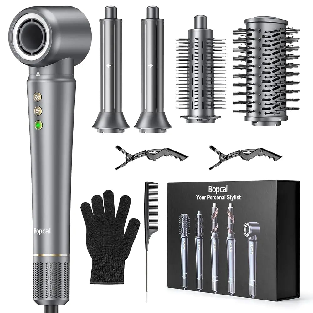BOPCAL 5 In 1 Hair Styler And 1200W Hair Dryer With Travel Bag
