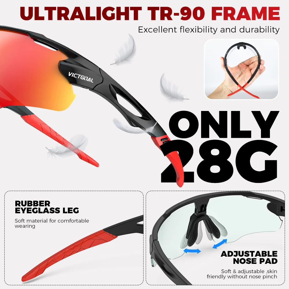 Victgoal Photochromic Cycling Sunglasses UV400 Protection