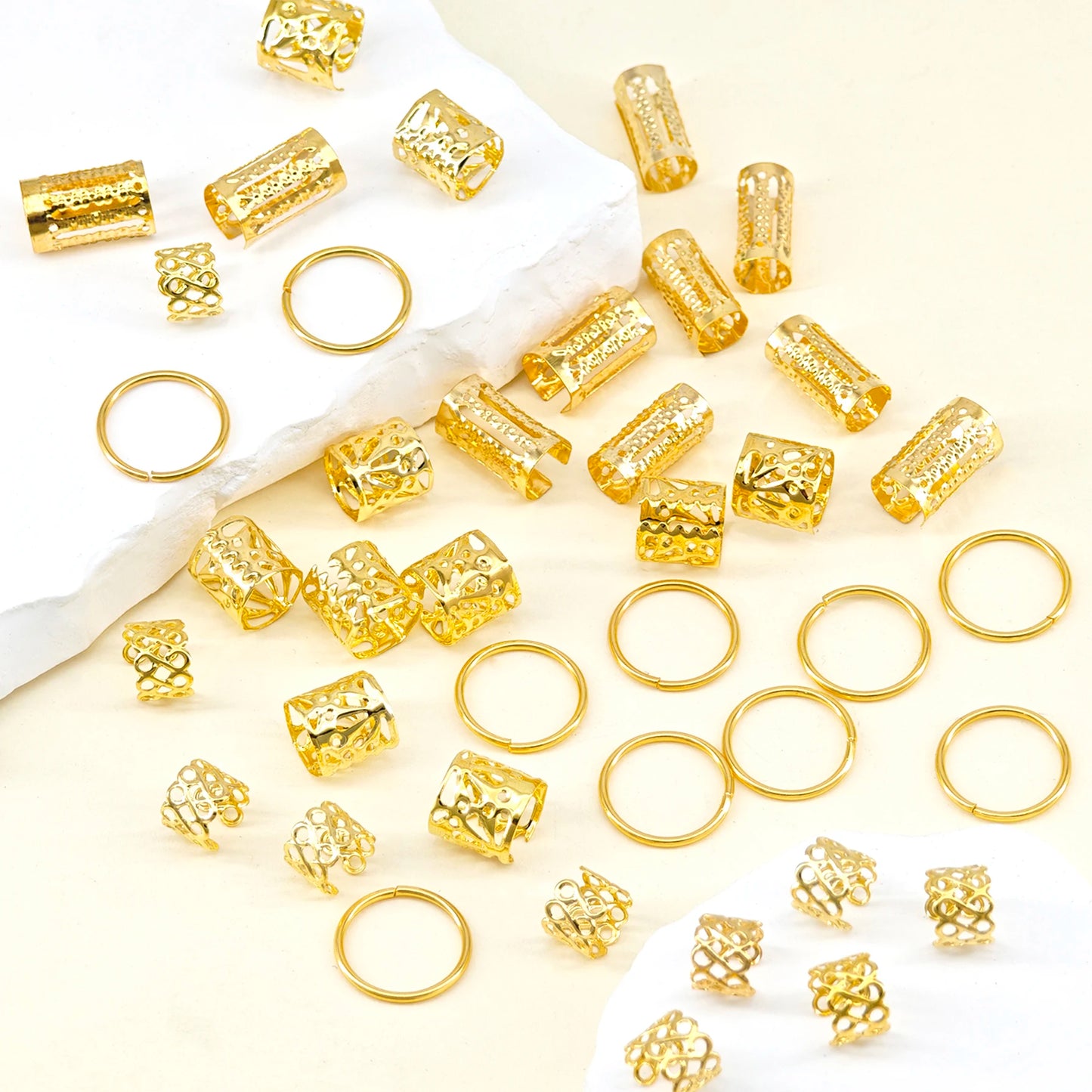 NONECN Hair Cuffs For Braids And Dreadlocks Jewelry Clips