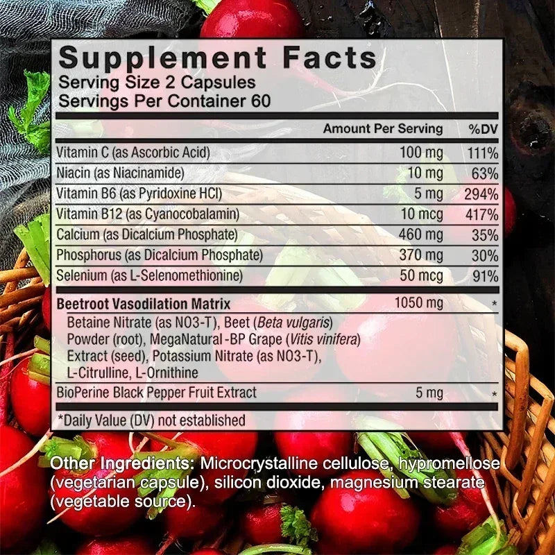 Balincer Organic Beetroot Capsules For Circulation