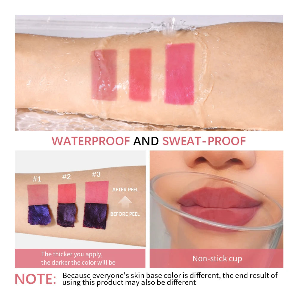 Peel Off Long Lasting Waterproof Transfer Proof Lip Stain Tint