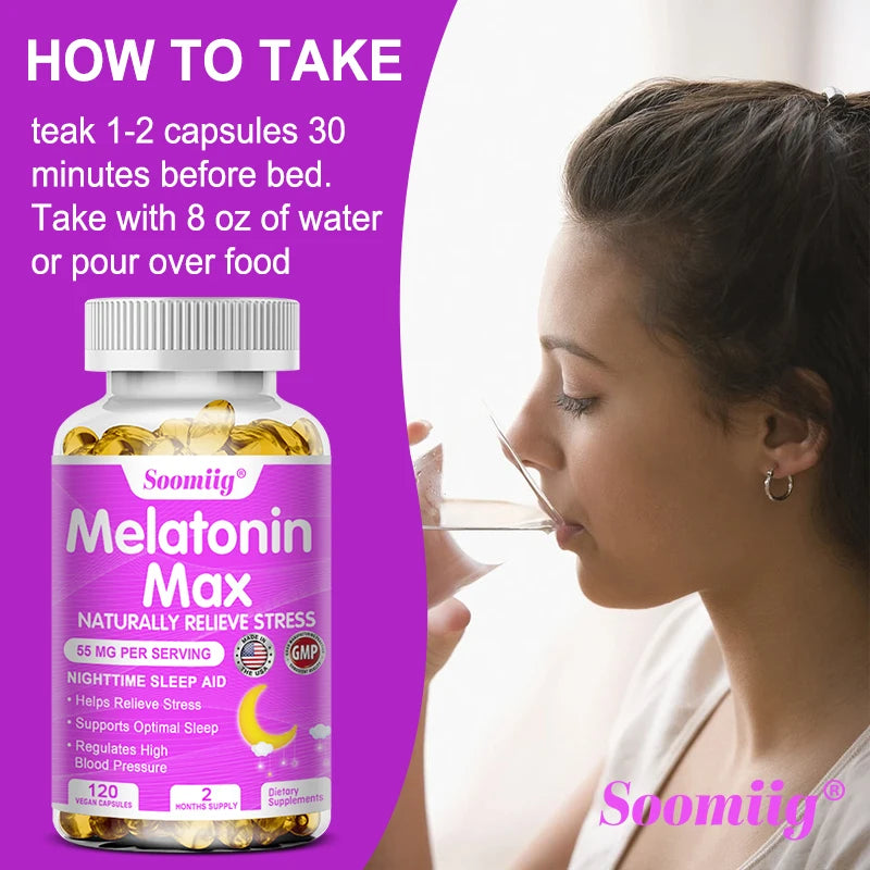 Soomiig Melatonin 55mg With Zinc Vitamin D3 And B6