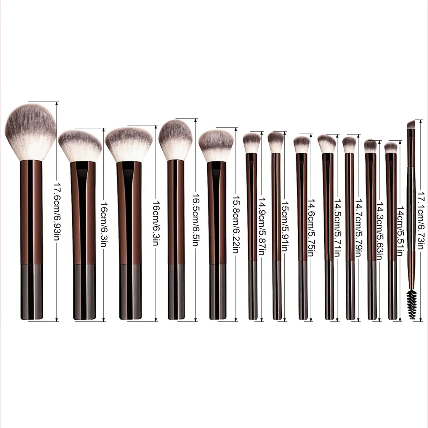 13 Piece Makeup Brush Set For Face Foundation Concealer Blush