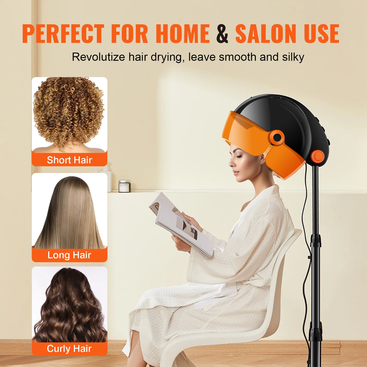 SucceBuy Ionic Bonnet Hair Dryer With Adjustable Rolling Stand