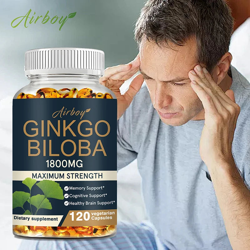 Organic Ginkgo Biloba Capsules Brand Xemenry Supports Brain Health