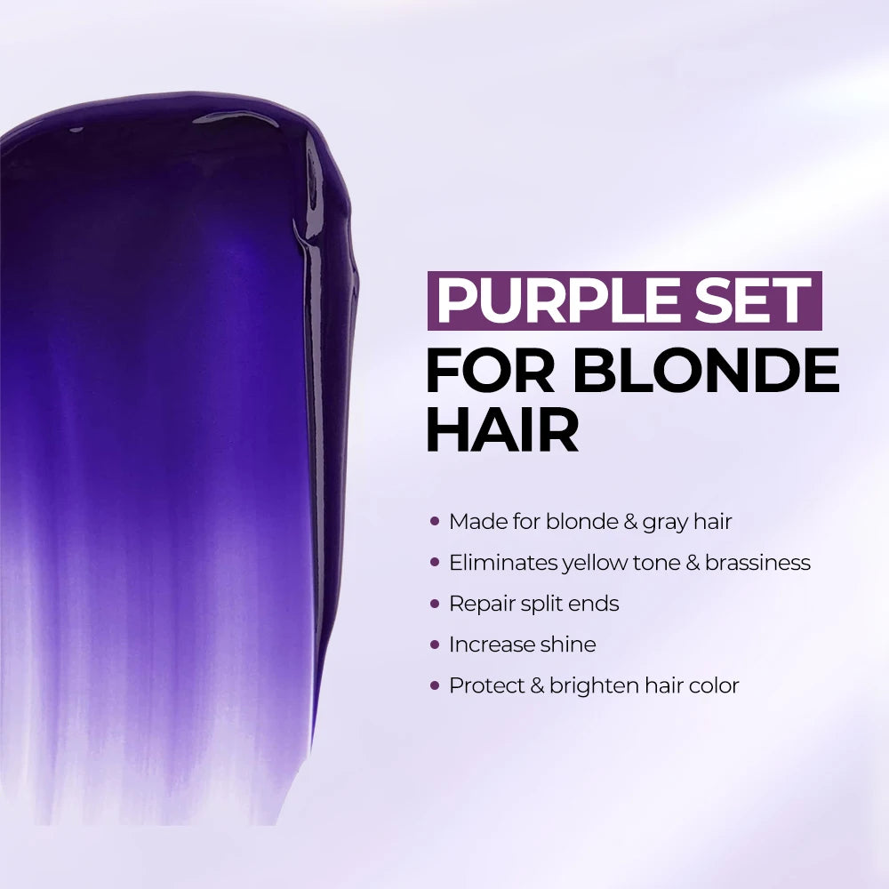 Karseell Purple Hair Mask Shampoo Neutralizes Brass Tones For Blonde Hair