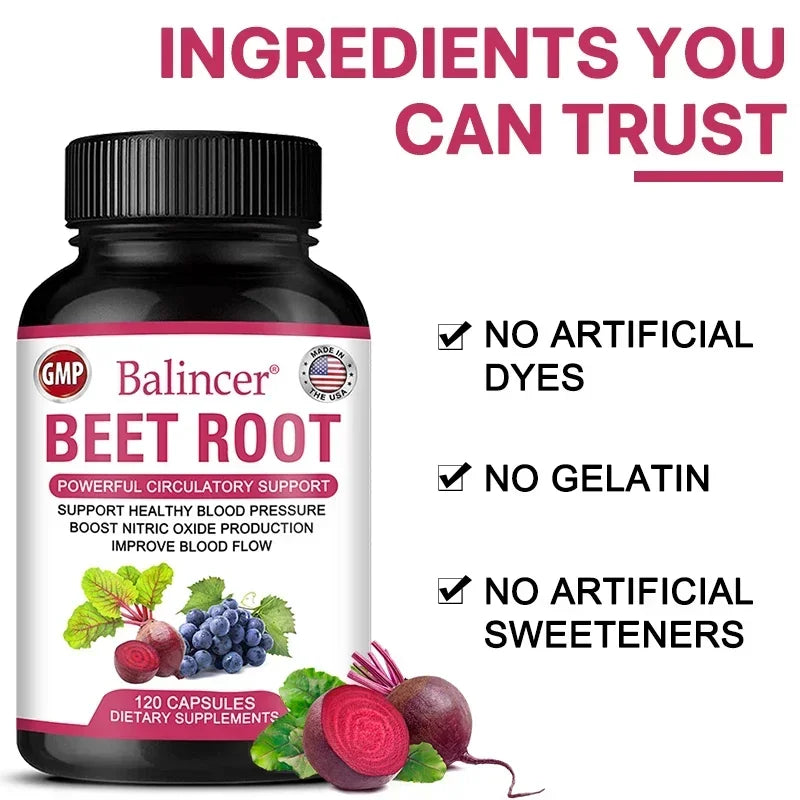 Balincer Organic Beetroot Capsules With Black Pepper