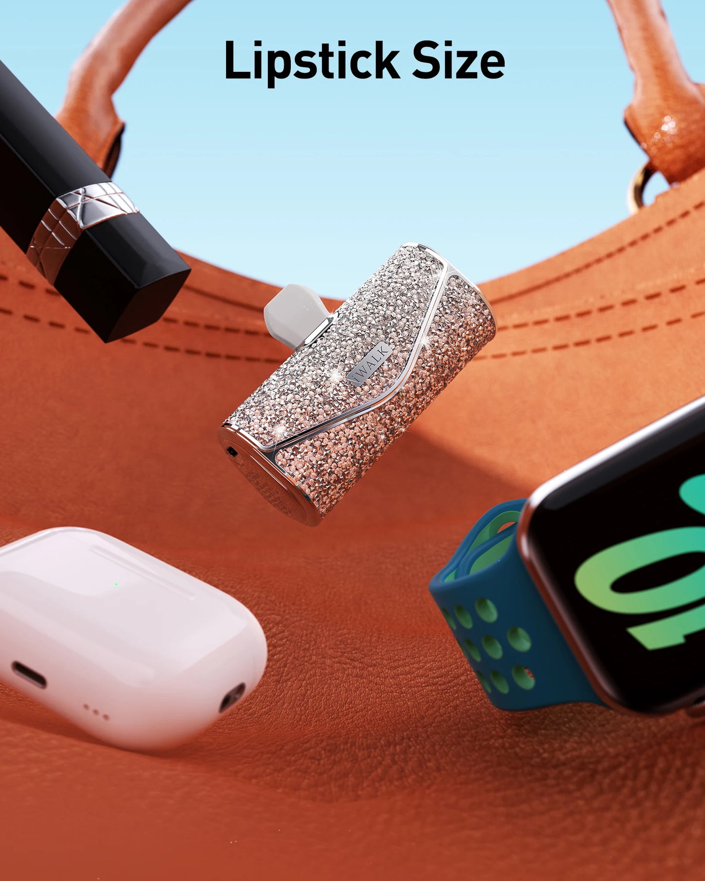 iWALK Luxury Diamond Shine Design 5000mAh USB C Power Bank